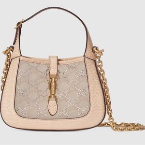 Gucci Jackie 1961 Mini Crystal GG Lizard Bag